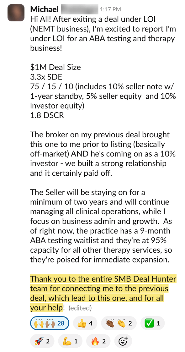 Michael testimonial